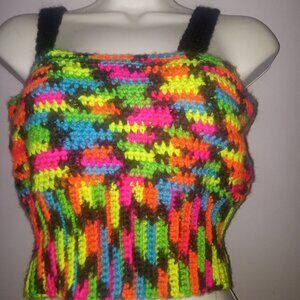 Medium Crochet Handmade Handcrafted One of A kind  Crop Top